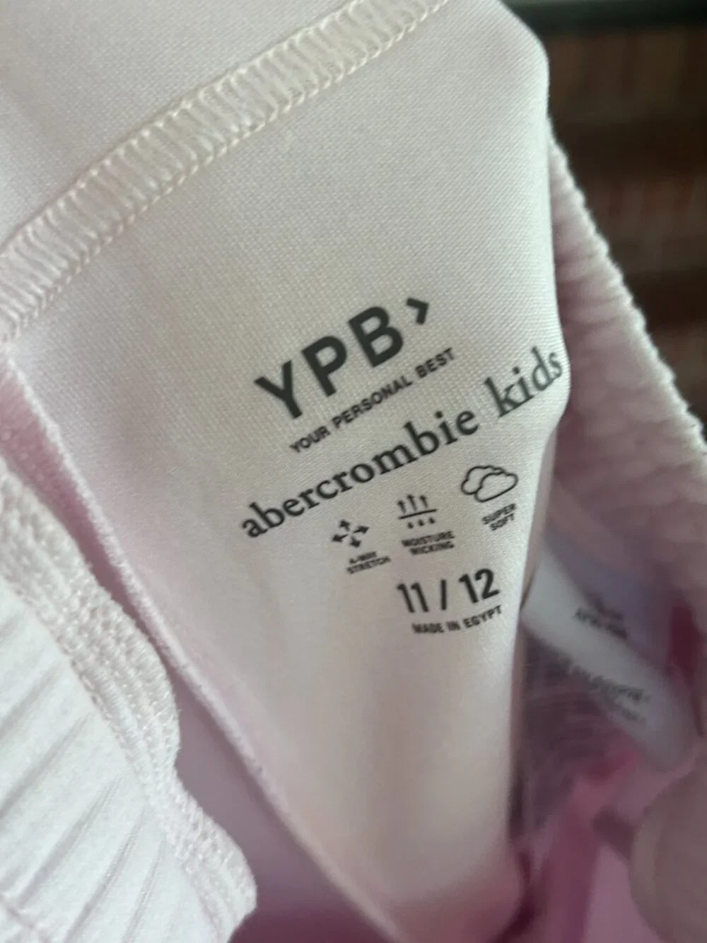 YPB Abercrombie Kids Pink Sweatpants Size 11/12 Moisture Wicking Super Soft